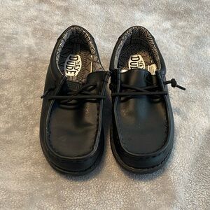 Hey Dude Black Kids Dress Shoes